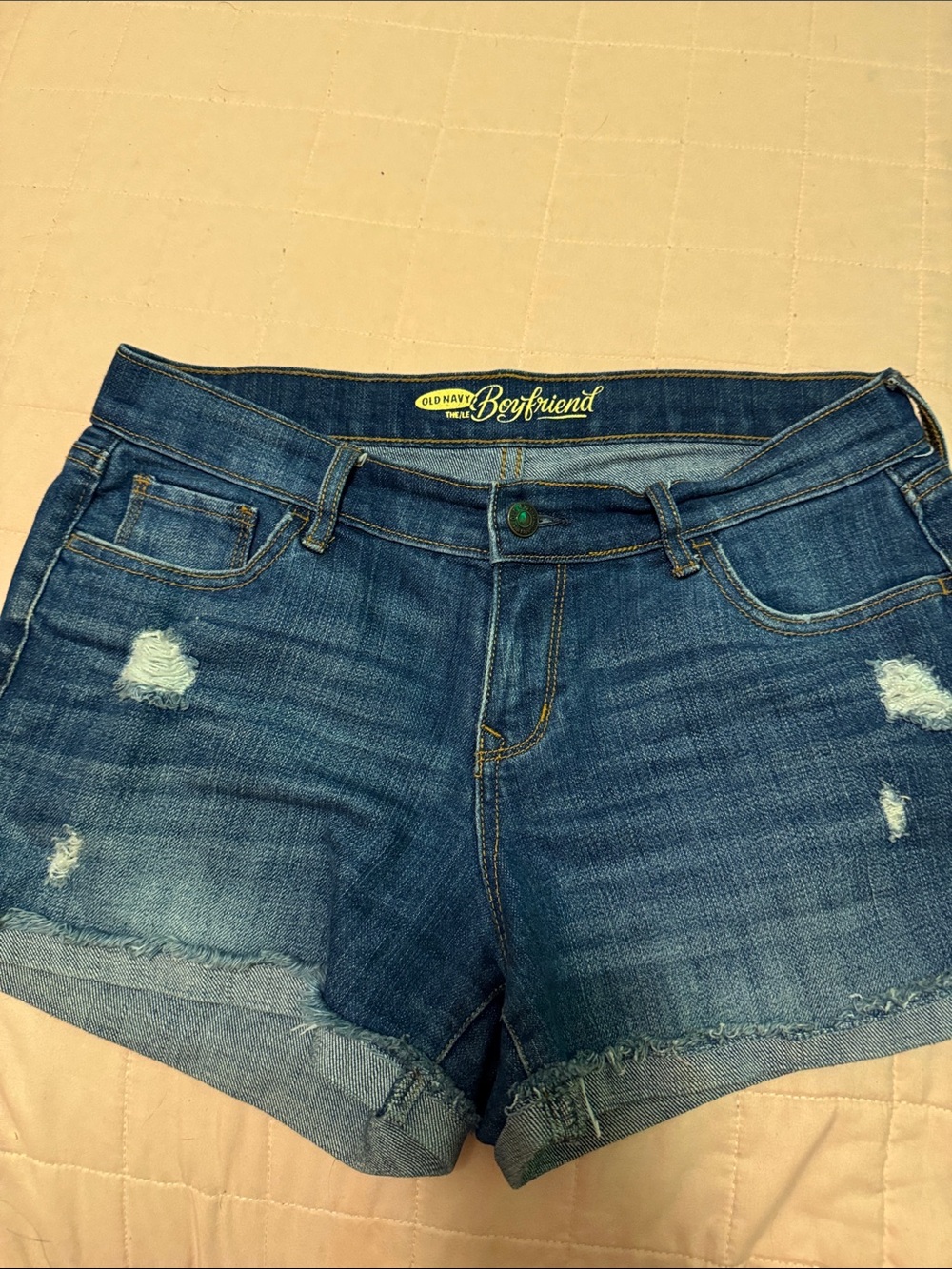 Old Navy Boyfriend Jean Shorts - Medium Blue